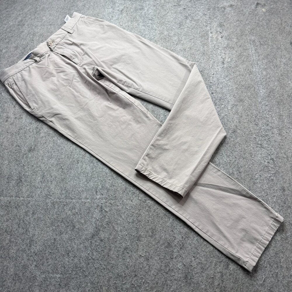 Vineyard Vines On The Go 5-Pocket Pants Men 32 x 31 Beige Water Resistant Nylon
